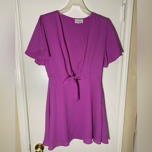 Mini. Purple Dress. Sz: M. By Aura